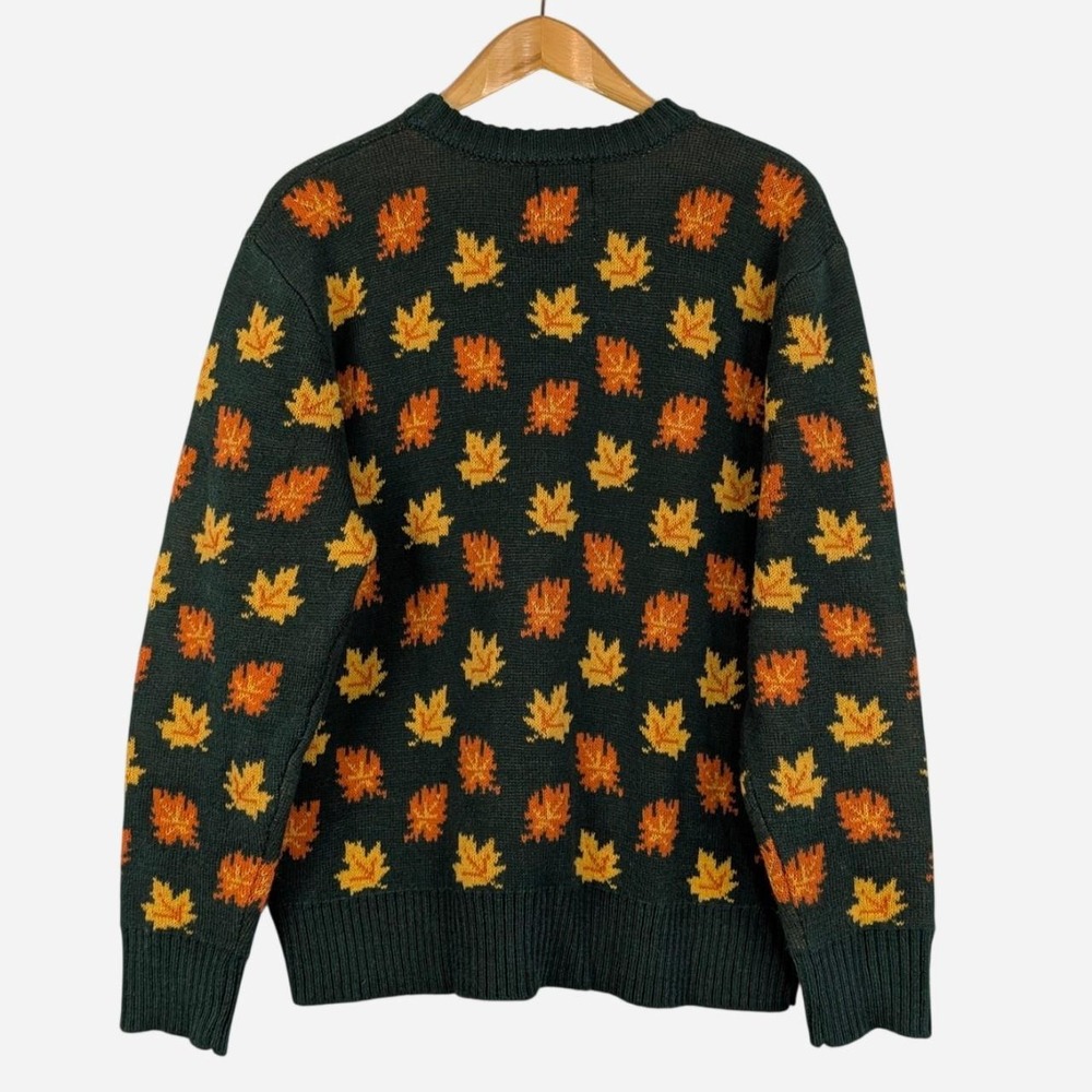 Kiel James Patrick Maple Leaf Fall Sweater Forest Green XXL - Picture 5 of 8